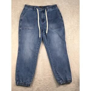 Judy Blue Denim Jogger Women’s Sz 16 Blue High Rise Stretch Fresh Bloom JB88948